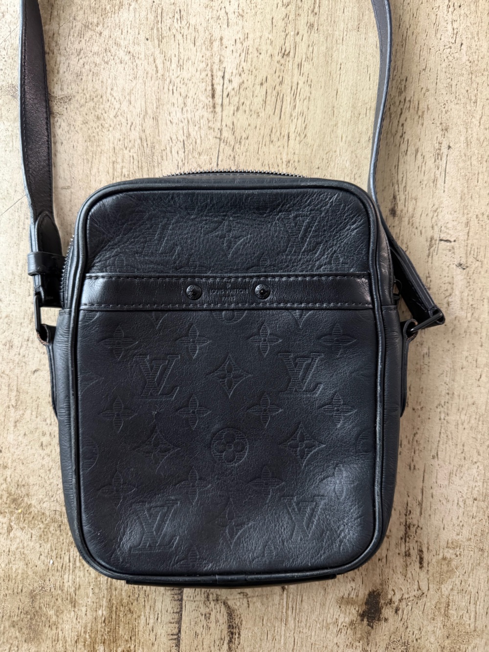 Louis Vuitton Danube Handbag Monogram Shadow Leather PM
